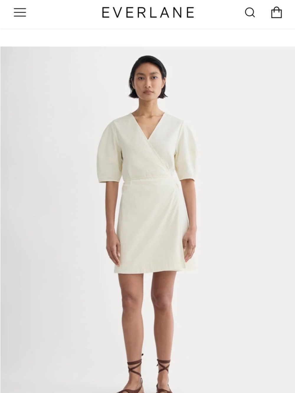 Everlane THE SEERSUCKER MINI WRAP DRESS